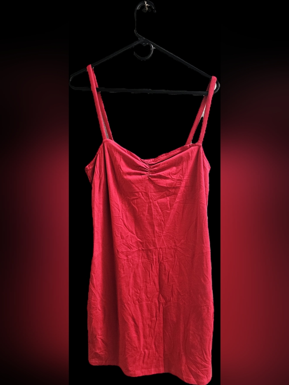 H&M Red Spaghetti Strap Slip Dress